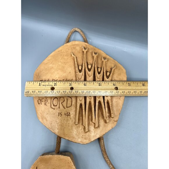 Faith Hanging Plaque Inspirational Text Symbol Hebrew Sanskrit Psalms 27" Long - Picture 11 of 14